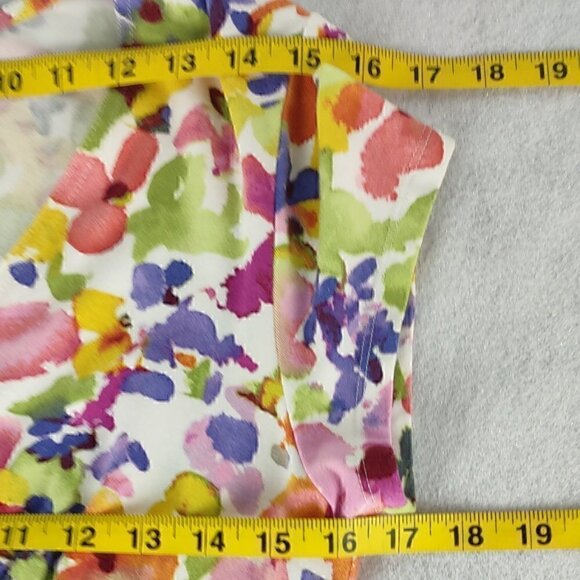Norm Thompson Short Sleeve Floral Dress Size PS - Picture 8 of 11